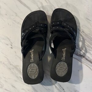 Skechers Black Sandals Comfortable Women